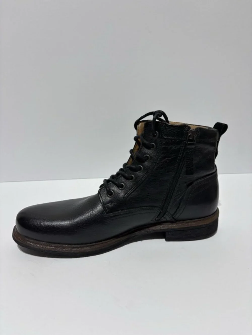 Aldo Men’s Diracien Black Leather Boots, Size 12 M